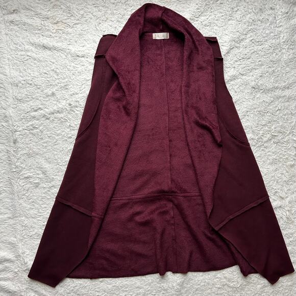 Altar'd State Burgundy Open Front Vest Size Small - Picture 1 of 6